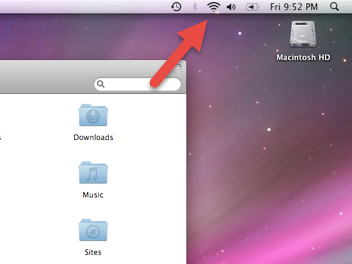 Значек Wi-Fi в Mac OS